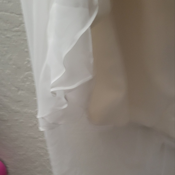 Jim Hjelm Visions Wedding Dress Size 2 Style 4101 Chiffon And Satin - Picture 7 of 16